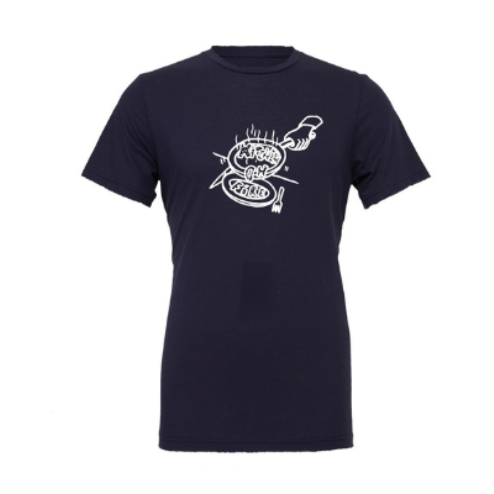 Unisex 'Frying Pan to the Plate' T-shirt – Trendy Short-Sleeve Design - Kitchen on Fire STORE