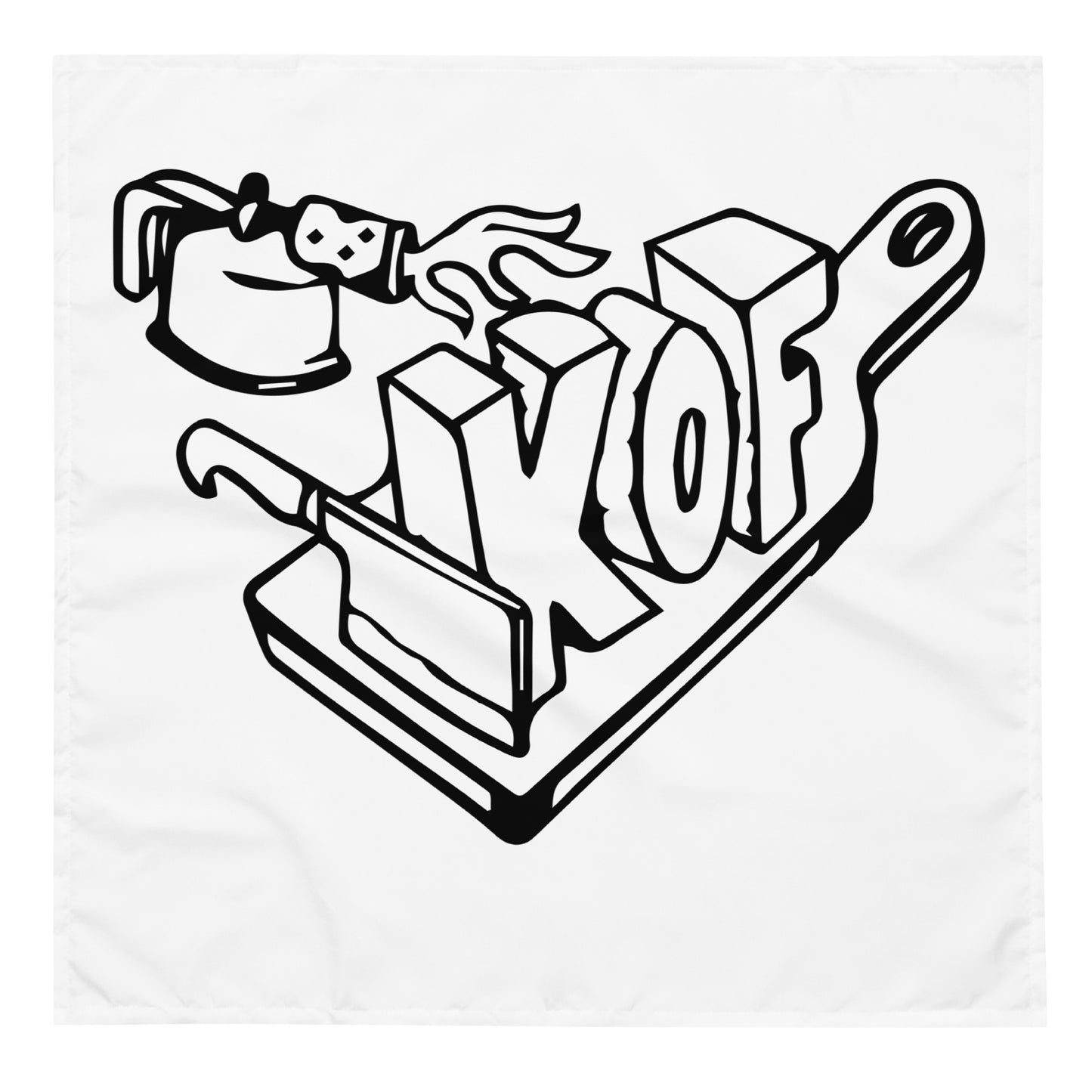 Kitchen on Fire All-over print bandana KoF - Kitchen on Fire STORE