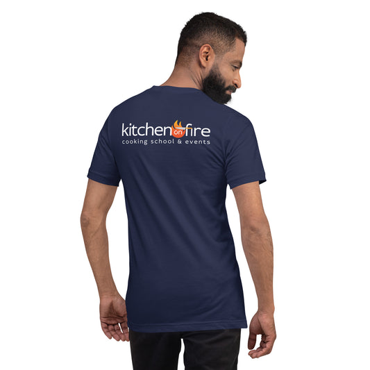 Flaming Kitchen Unisex T-shirt – Trendy Front & Back Printed Design - Kitchen on Fire STORE