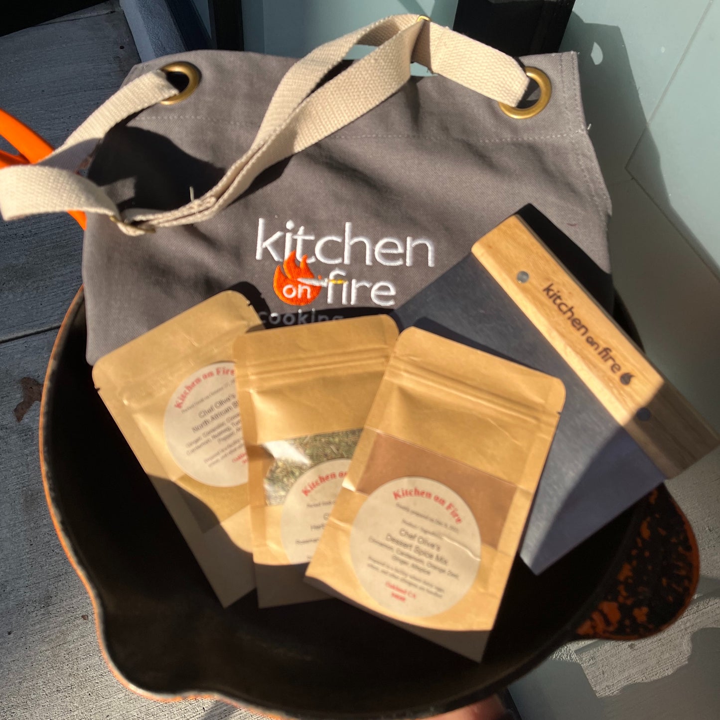 Gourmet Cooking Gift Set – Hand-Blended Spices, Apron, and Tool - Kitchen on Fire STORE