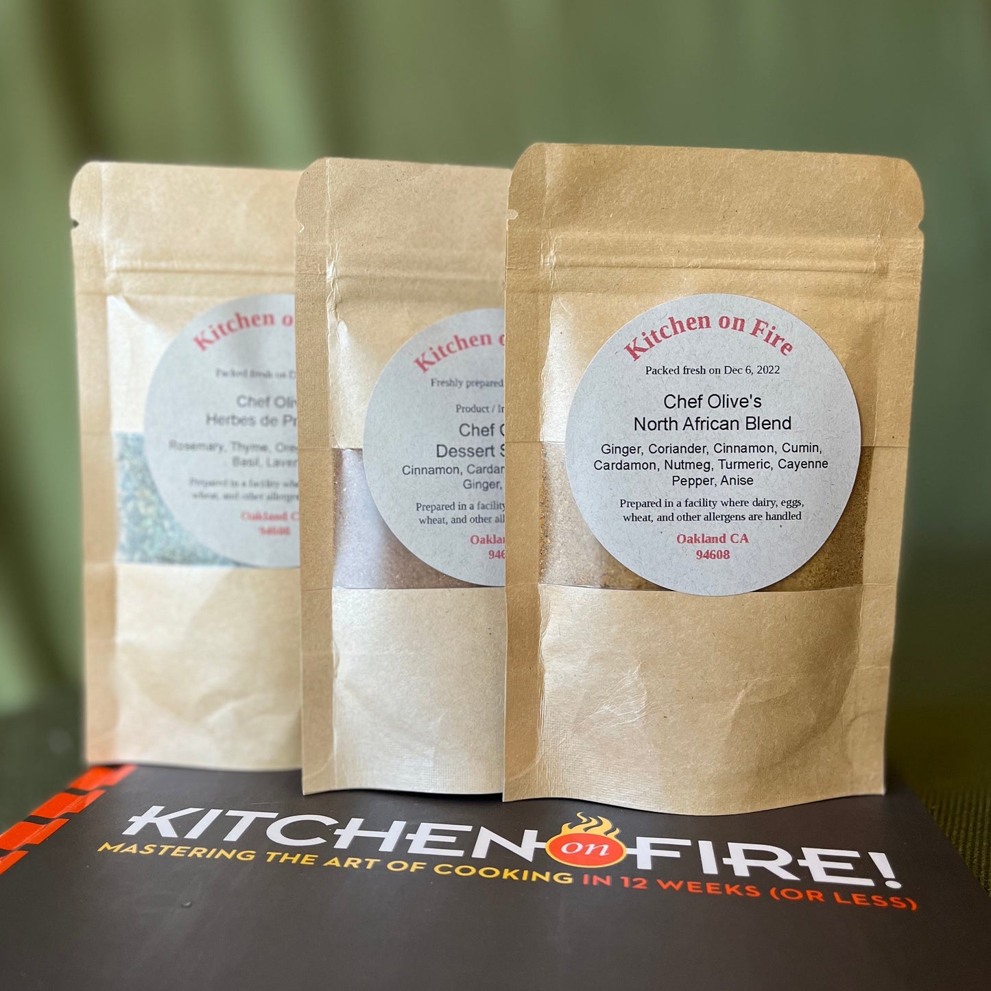 Kitchen on Fire Spice Set – Local Pick Up of 3 Signature Hand-Blended Spices - Kitchen on Fire STORE