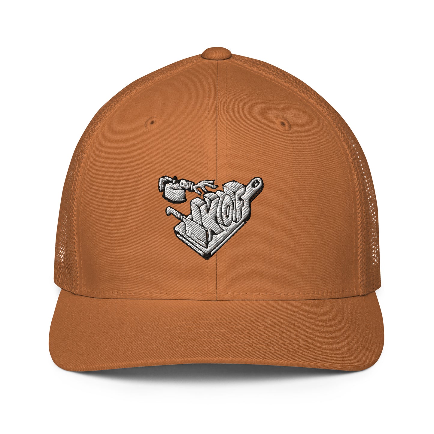 Closed-Back KOF Trucker Cap – Fire Up Your Style with Kitchen on Fire Gear - Kitchen on Fire STORE