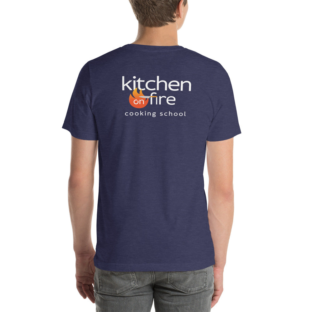 Classic Kitchen on Fire Cooking School Unisex t-shirt