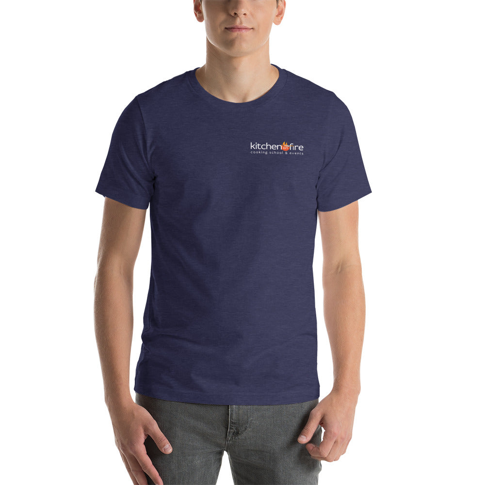 Classic Kitchen on Fire Cooking School Unisex t-shirt