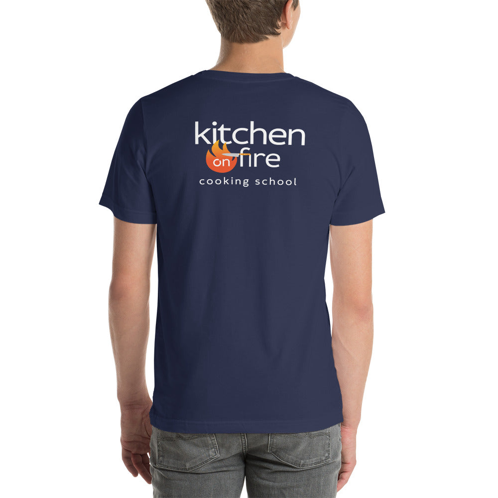 Classic Kitchen on Fire Cooking School Unisex t-shirt