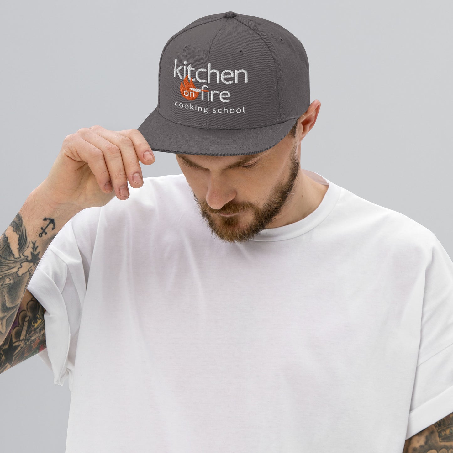 Kitchen on Fire Snapback Hat