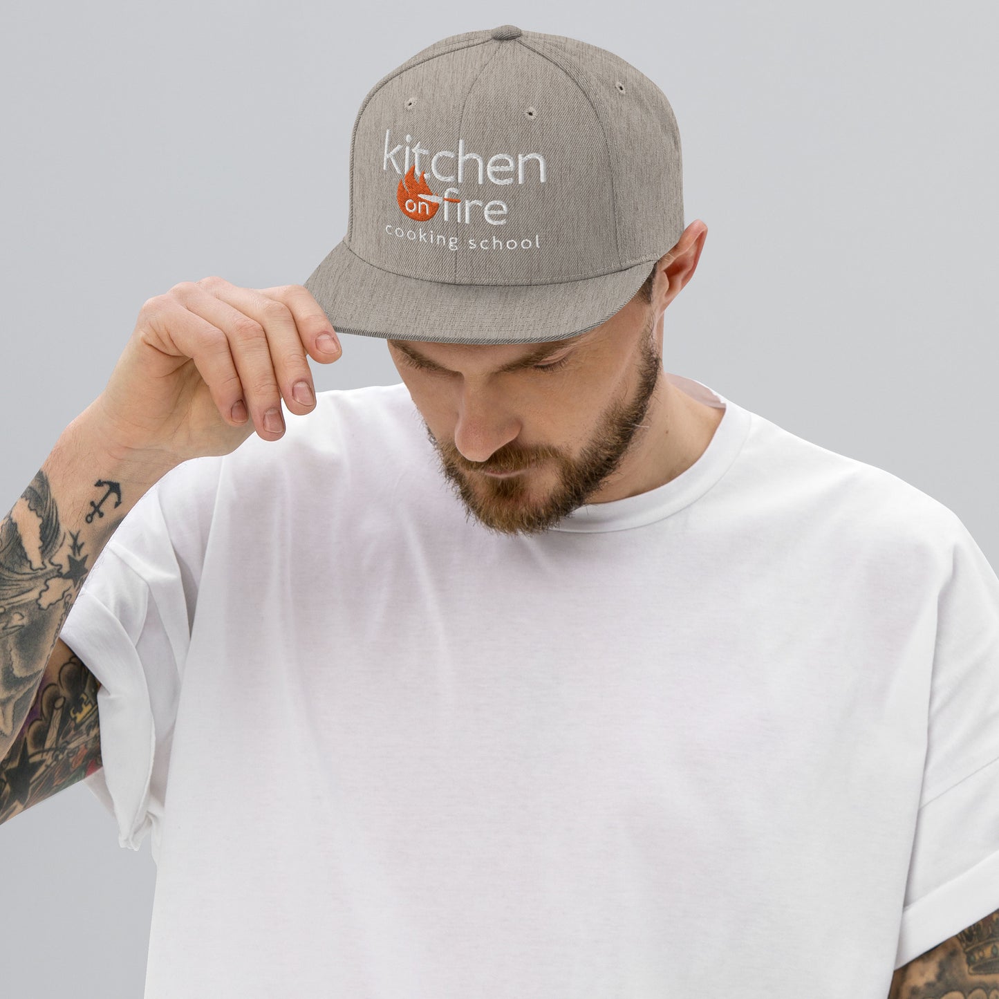 Kitchen on Fire Snapback Hat