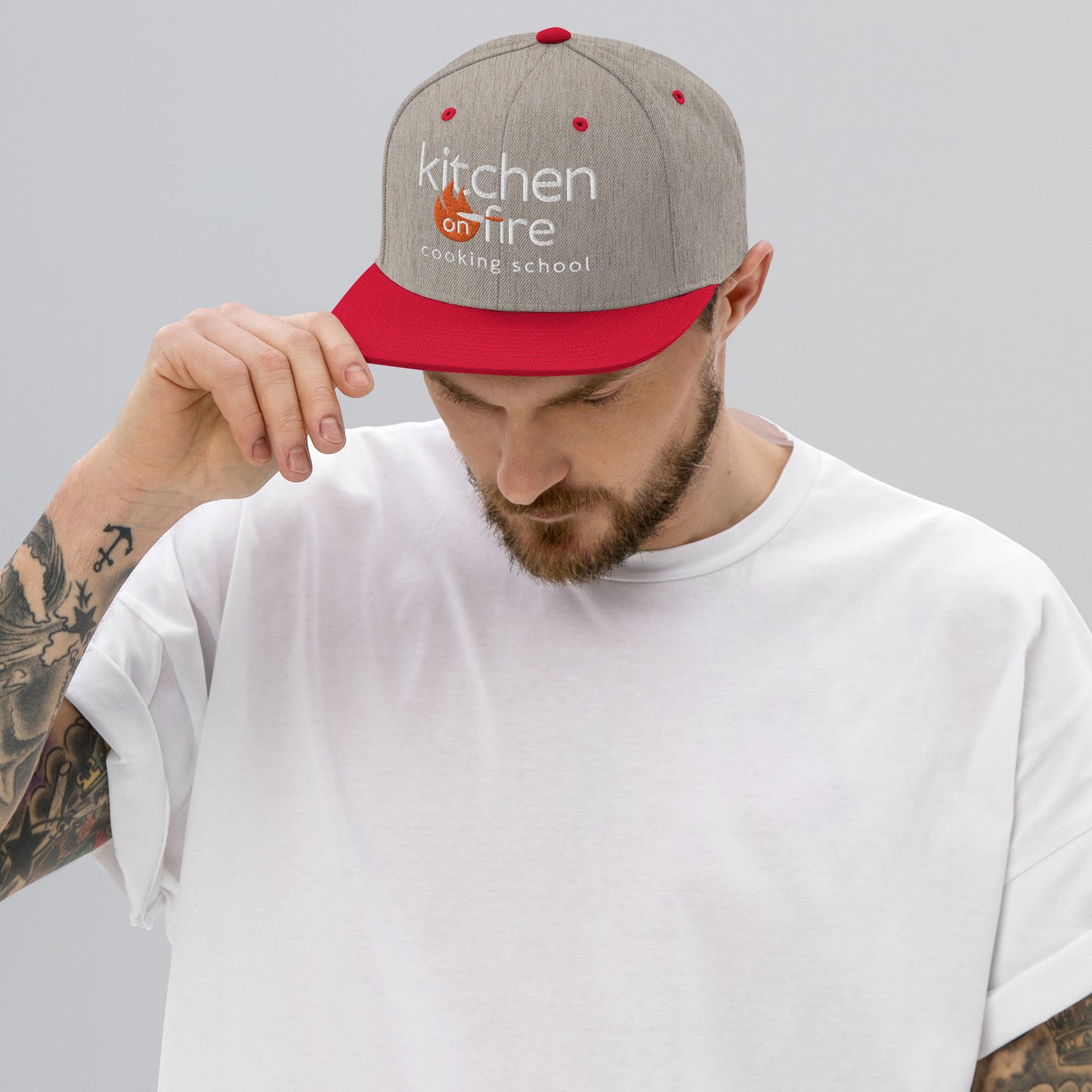 Kitchen on Fire Snapback Hat