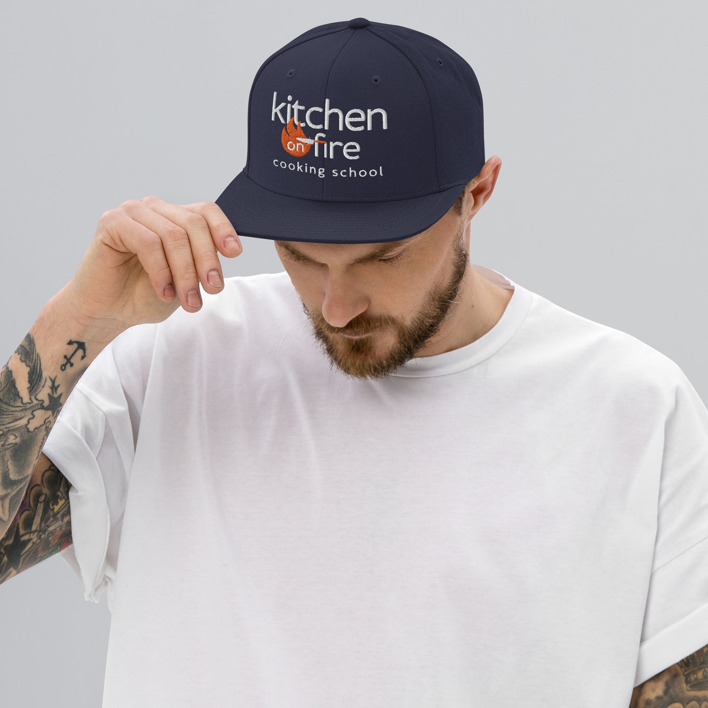 Kitchen on Fire Snapback Hat