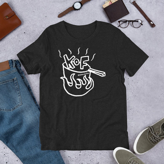KOF Cool Unisex T-shirt – Bold "Kitchen on Fire" Graphic Tee for Foodies - Kitchen on Fire STORE