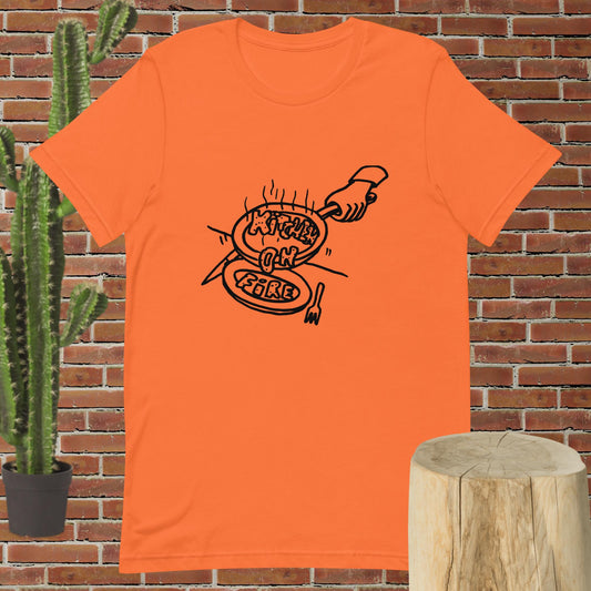 Sliding Pan to the Kitchen on Fire Unisex T-shirt - Kitchen on Fire STORE