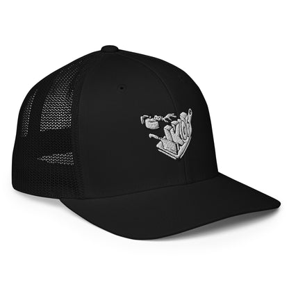 Closed-Back KOF Trucker Cap – Fire Up Your Style with Kitchen on Fire Gear - Kitchen on Fire STORE