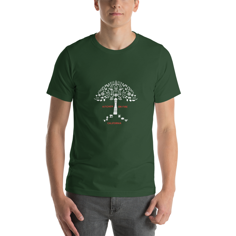 Tree Kitchen On Fire Cooking Tools Short-Sleeve Unisex T-Shirt