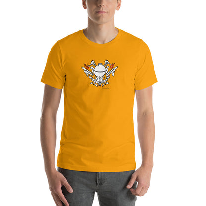 Fire Up the Grill: Lords of Barbecue Short-Sleeve Unisex T-Shirt for BBQ Lovers. - Kitchen on Fire STORE