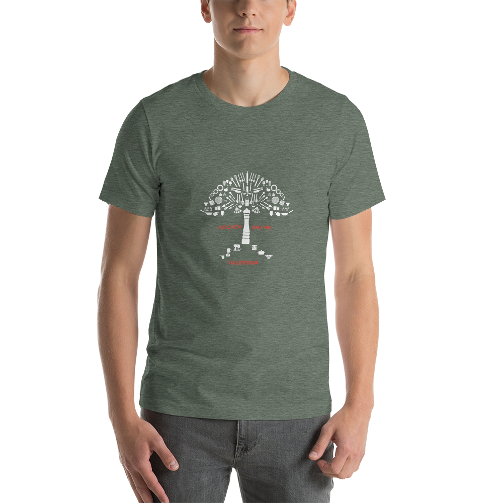 Tree Kitchen On Fire Cooking Tools Short-Sleeve Unisex T-Shirt