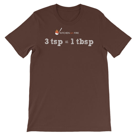 3 tsp = 3 tbsp, Unisex short sleeve t-shirt