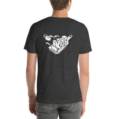 Kitchen on Fire Cooking School Fun Back Design Unisex T-shirt – Stylish & Bold Graphic Tee - Kitchen on Fire STORE