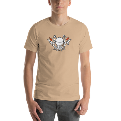 Fire Up the Grill: Lords of Barbecue Short-Sleeve Unisex T-Shirt for BBQ Lovers. - Kitchen on Fire STORE