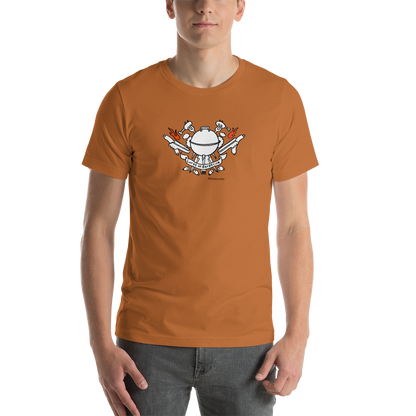 Fire Up the Grill: Lords of Barbecue Short-Sleeve Unisex T-Shirt for BBQ Lovers. - Kitchen on Fire STORE